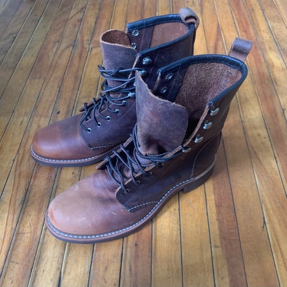 Red Wing Leather Boots, Heritage Silversmith in Copper Rough + Tough Leather - Picture 2 of 16